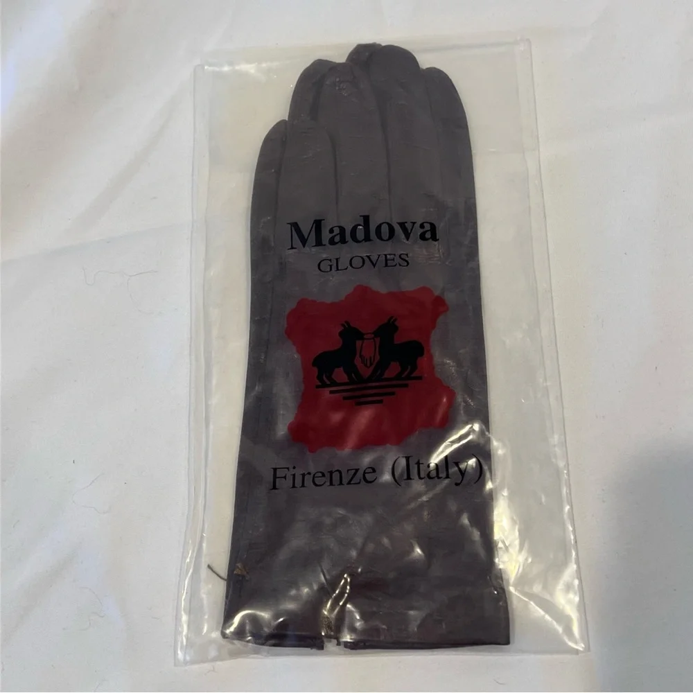Madova Firenze Italy Leather Gloves Women’s Size 7 Plum Purple Made in Italy NEW
